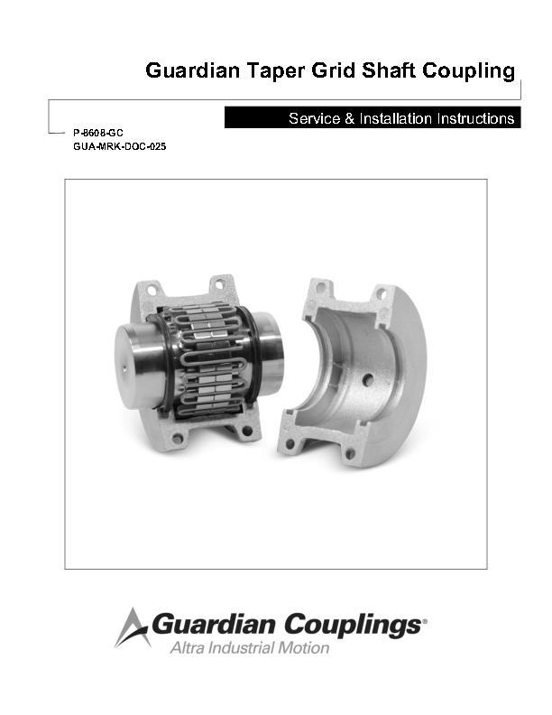 Taper Grid Shaft Coupling Service & Installation Instructions